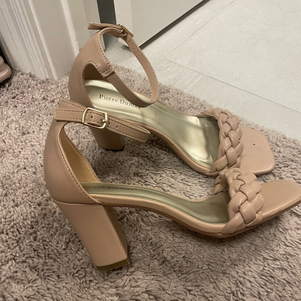 Pierre Dumas Women's Nude Braided Heels